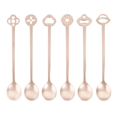 Set 6 Teaspoons Party Oriental - Antique Champagne Set 6 Teaspoons Party Oriental - Antique Champagne