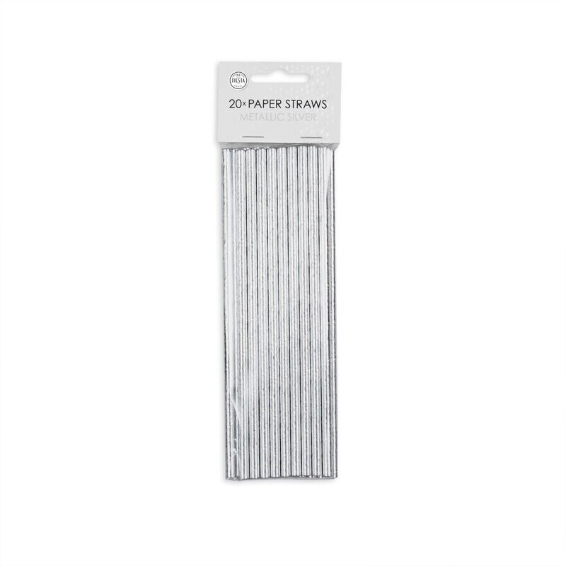 METALLIC SILVER STRAW