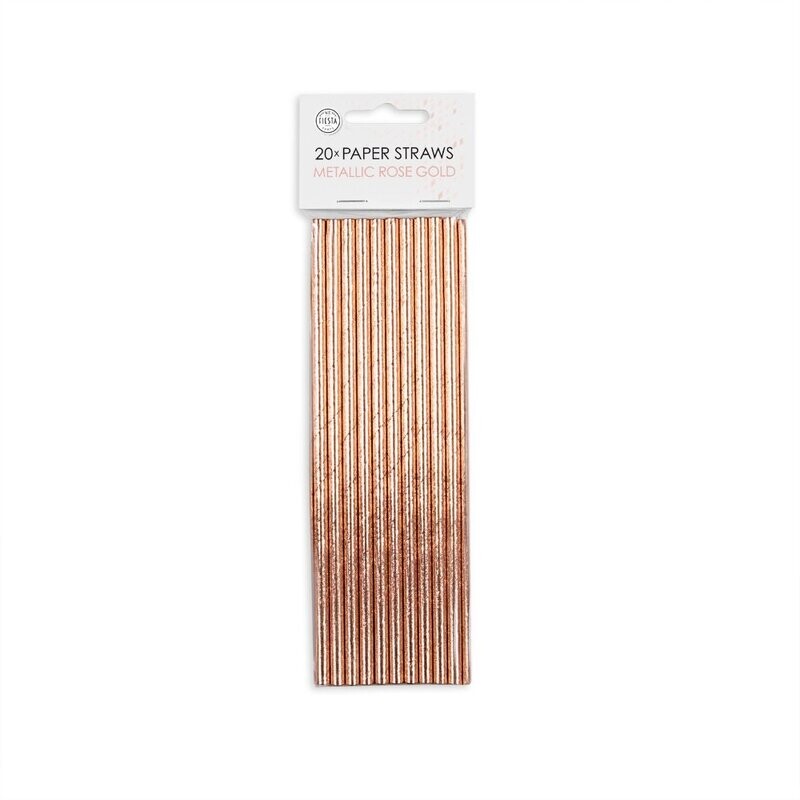 METALLIC ROSE STRAW
