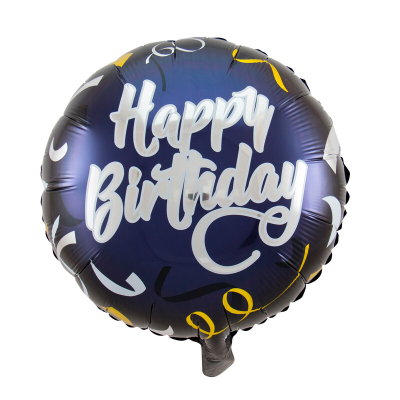 FOLIE BALLON - HAPPY BIRTHDAY BLAUW