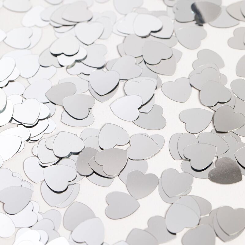 CONFETTI - HARTJES ZILVER
