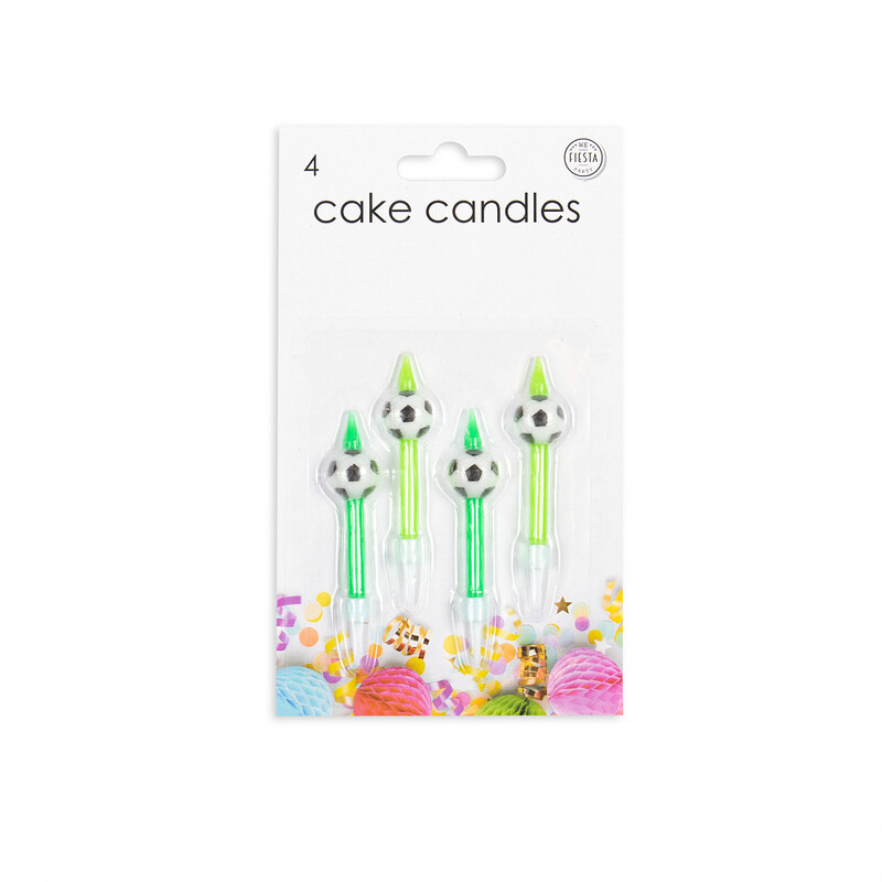 4 CAKE CANDLES - VOETBAL