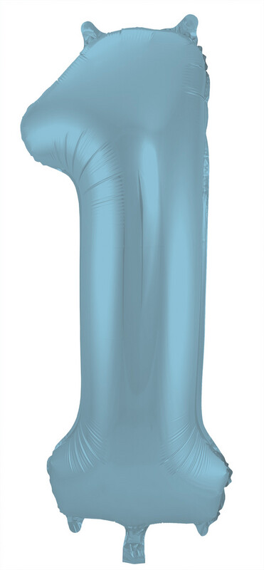 CIJFER 1 / PASTEL BLAUW