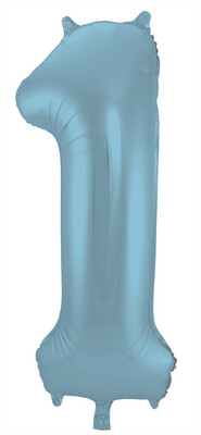 CIJFER 1 / PASTEL BLAUW