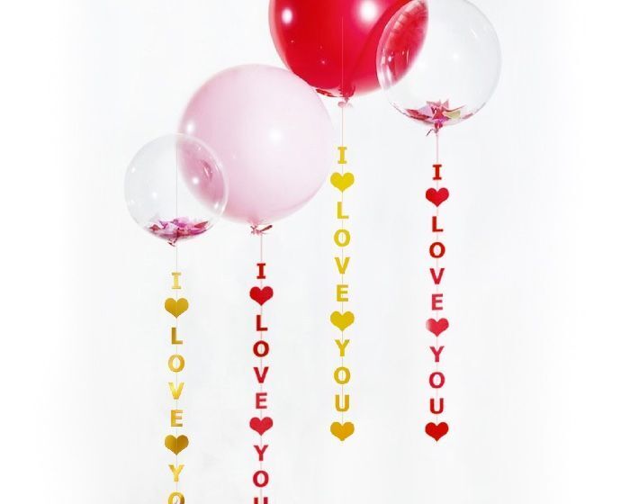 I love you / Slinger ballon