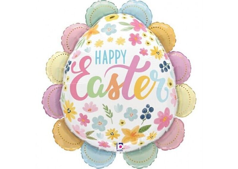 Ruffled Floral Easter Egg