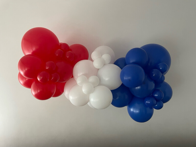 DIY Ballonnenslinger- Rood, Wit, Blauw
