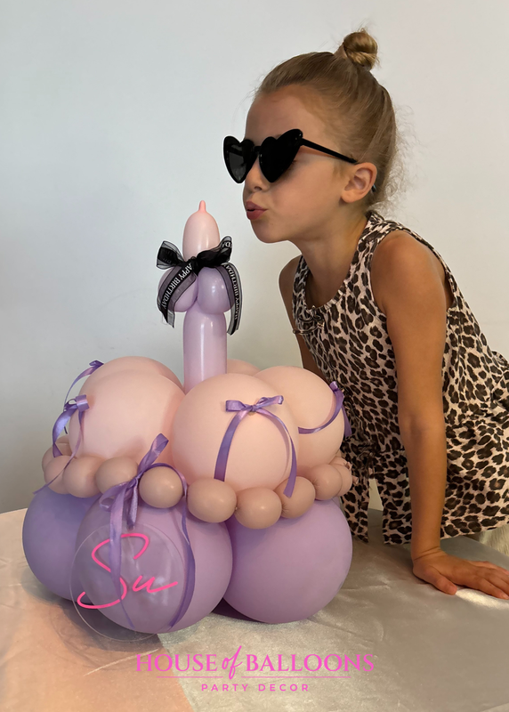 Ballon taart - Roze/Lila