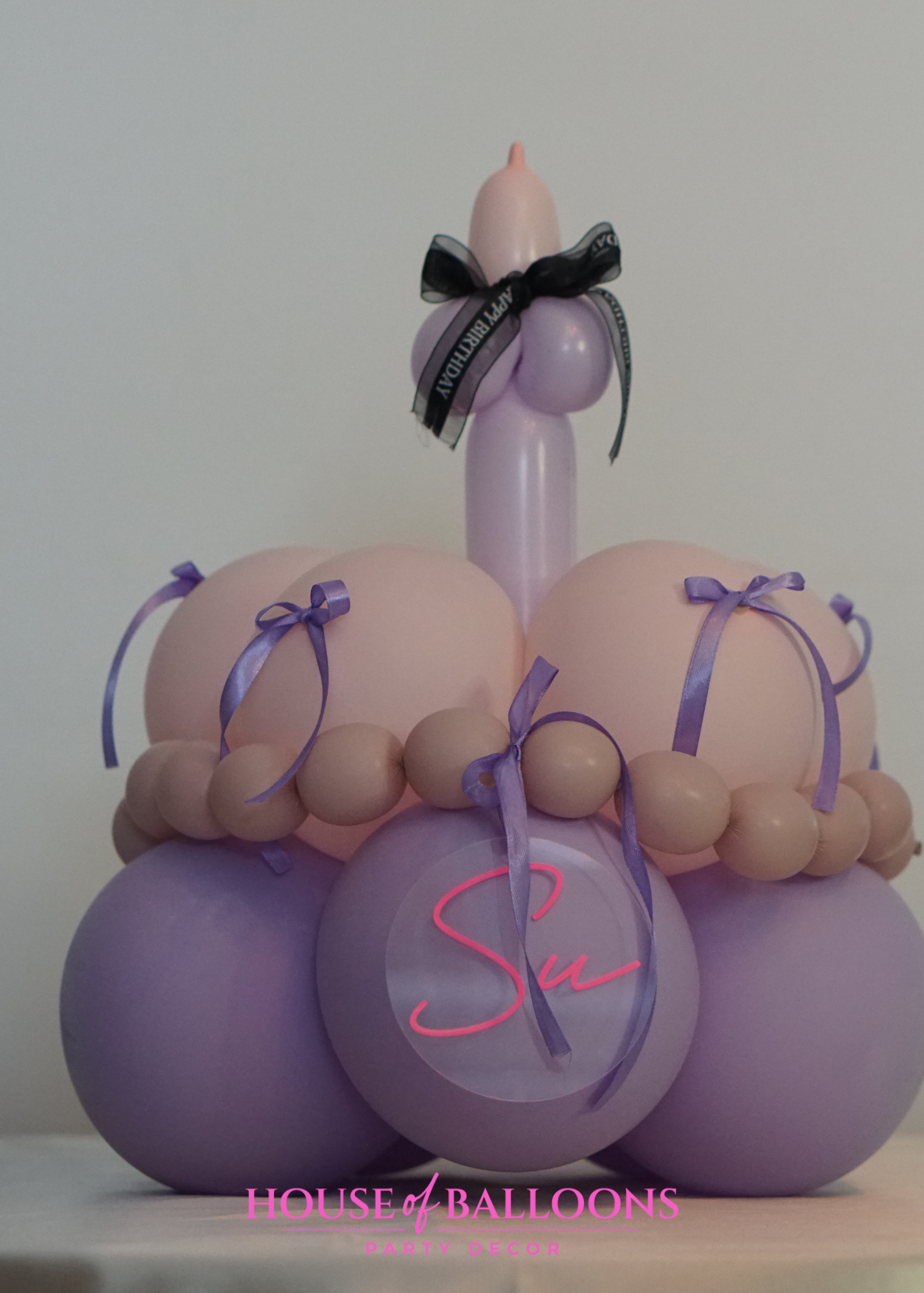 Ballon taart - Roze/Lila