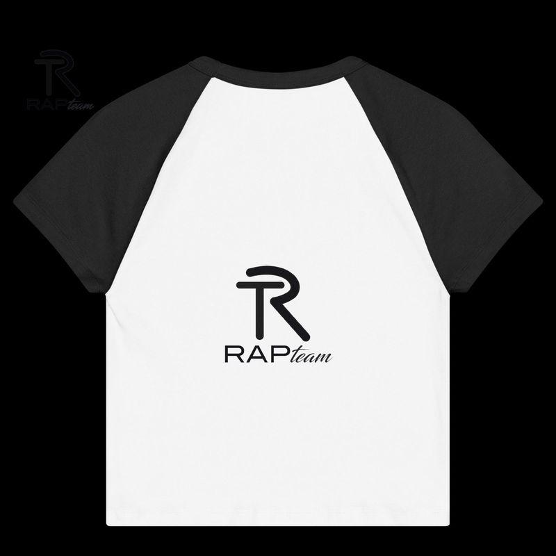 The Rap Team Women’s micro rib raglan baby tee