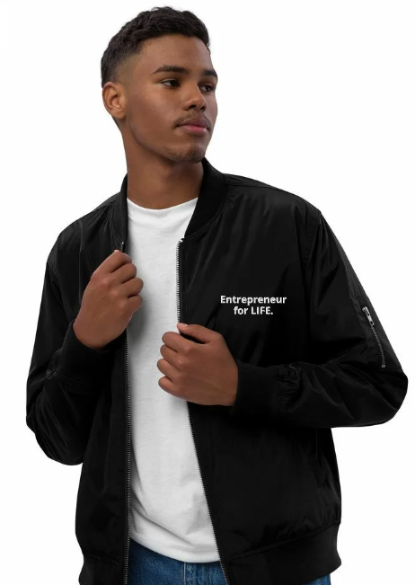 Entrepreneur for Life Unisex Premium recycled bomber jacket