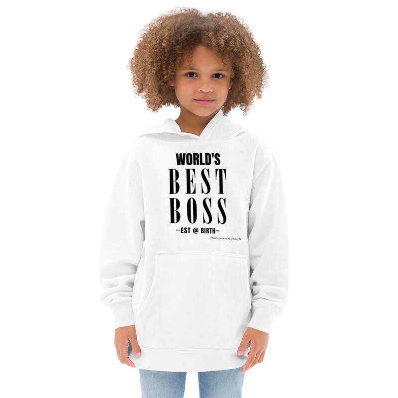 Kids Best Boss fleece hoodie