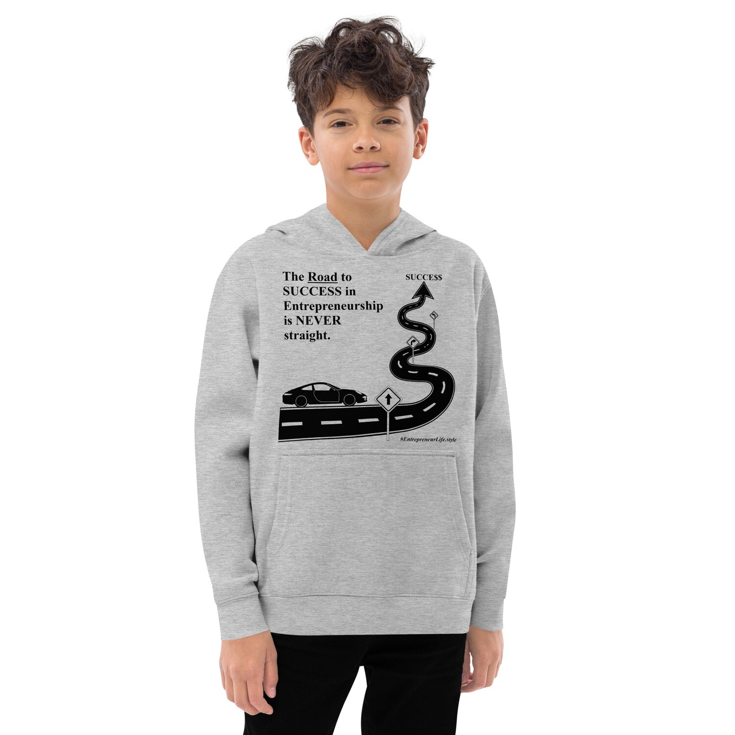 Kids Entrepreneur Path fleece hoodie