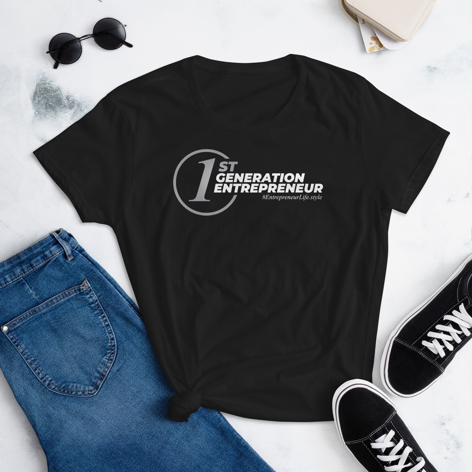Women's 1st Generation Entrepreneur short sleeve t-shirt 