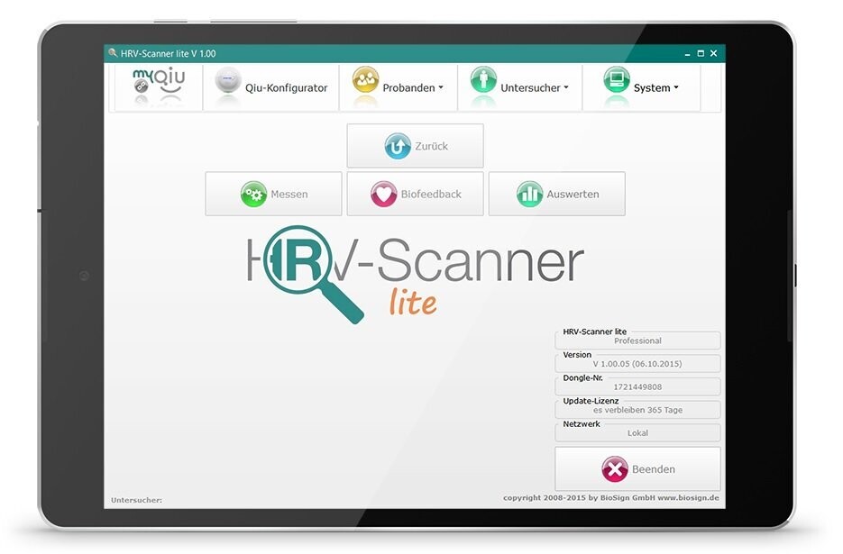 HRV-Scanner lite Professional Set
