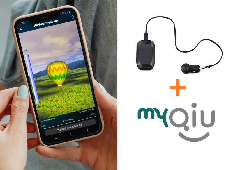 Bundle BioSign HRV App + Kyto2935 + Ohrclip + myQiu Lizenz 6 Monate Bundle BioSign HRV App + Kyto2935 + Ohrclip + myQiu Lizenz 6 Monate