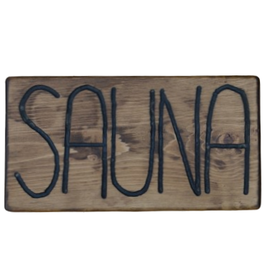 Handmade Sauna Sign