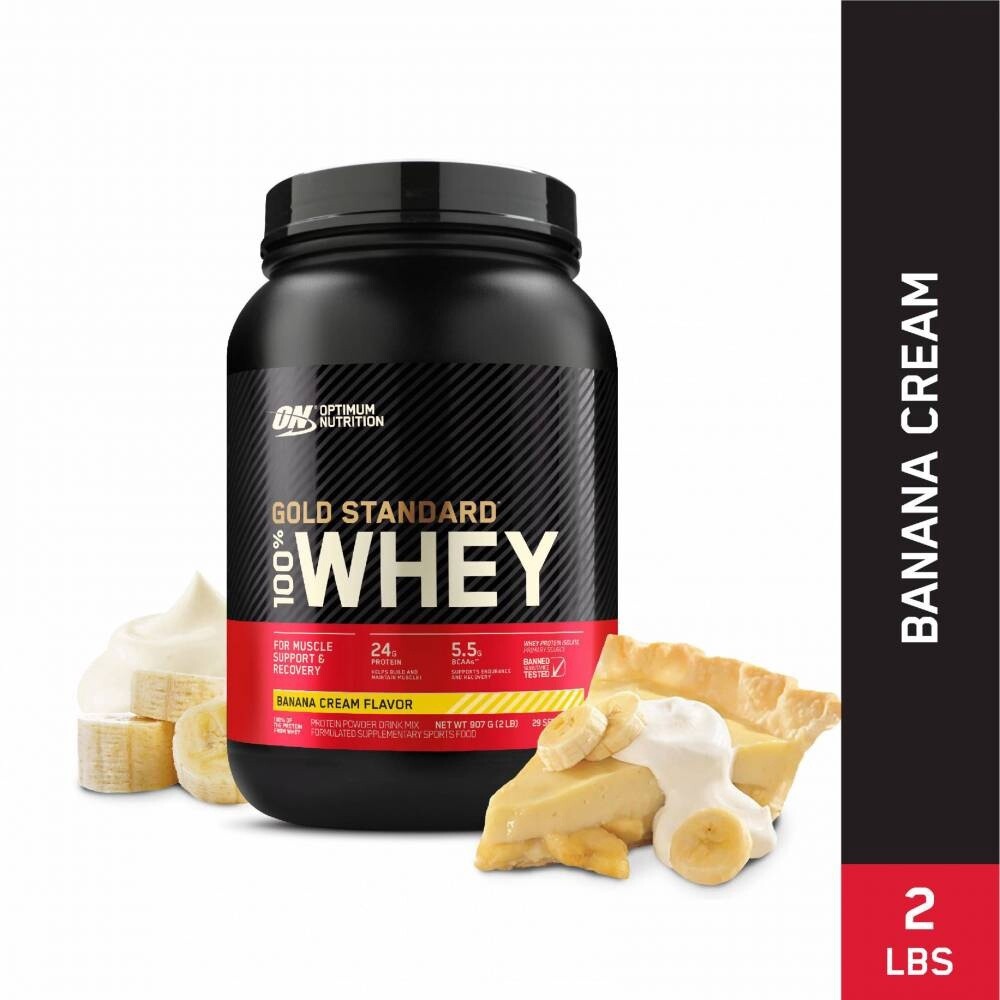 Optimum Nutrition Gold Standard 100% Whey 2lb, Flavor: Banana Cream