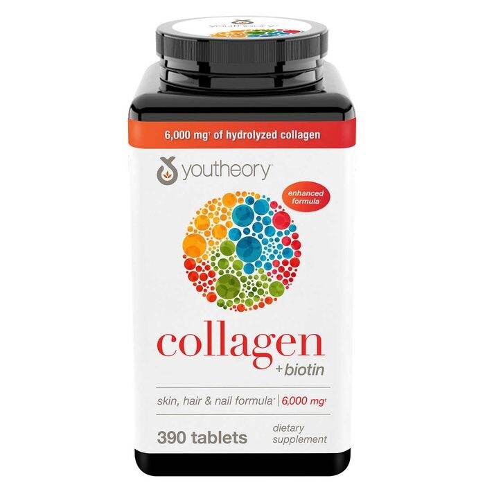 youtheory collagen+biotin 6,000mg 390tablets EXP.03/2025