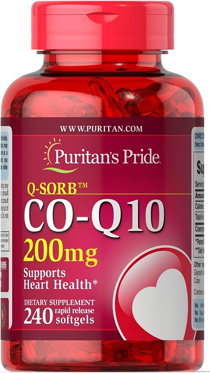 Puritan&#39;s Pride CO-Q10 200mg. - 240solfgels