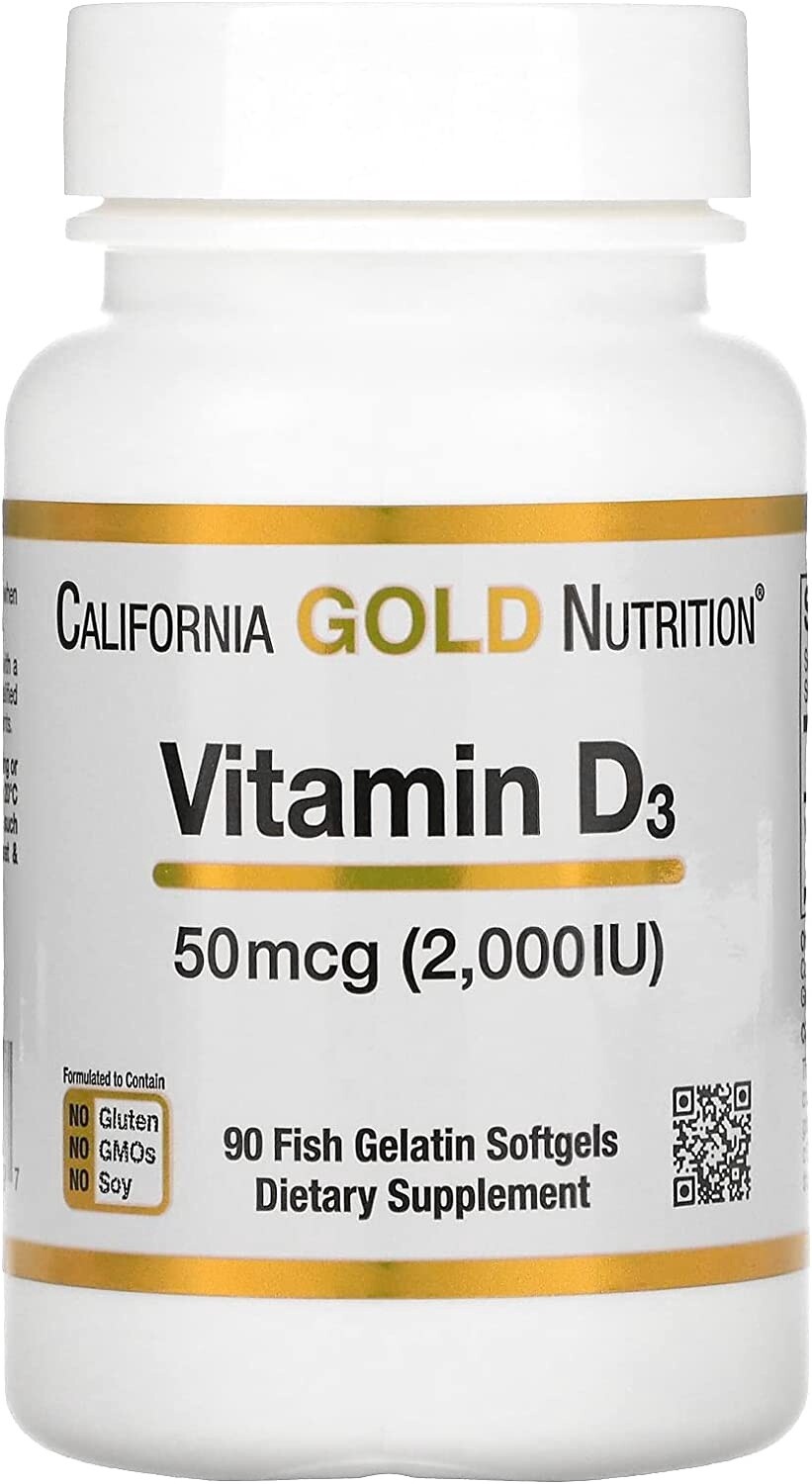 California Vitamin D3 (2000IU)-90Fish Gelatin Solfgel