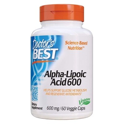 Doctor's Best Alpha-Lipoic Acid 600mg. - 60Veggie Caps * Sale!! EXP. 08/2024
