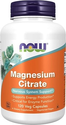Now Magnesium Citrate 120Veg Capsules