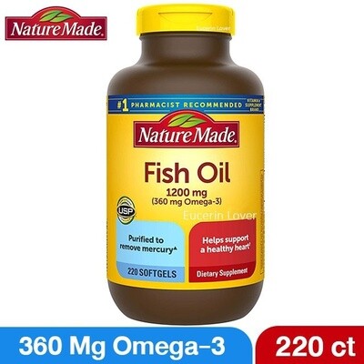Nature Made Fish Oil 1200mg  220Softgels