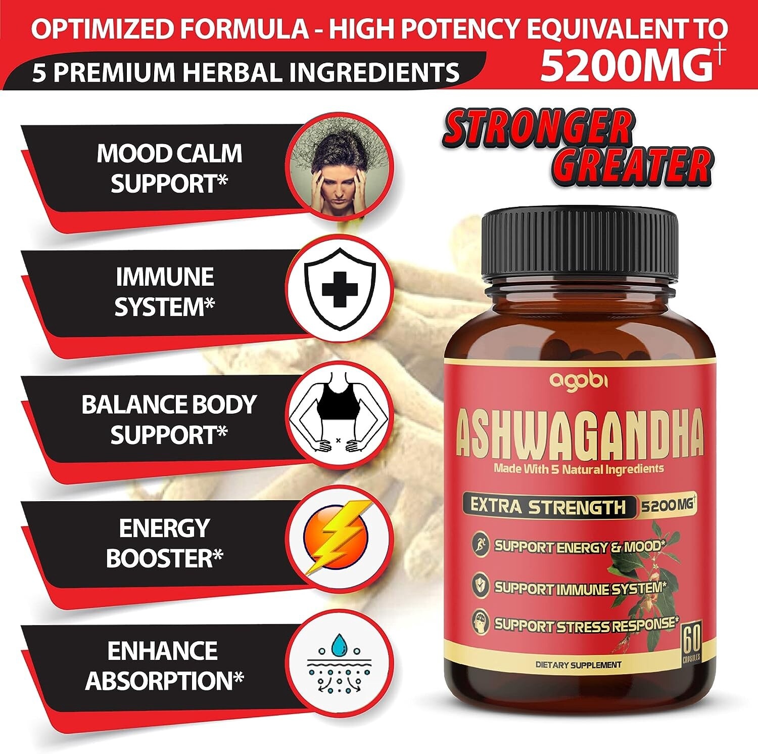 Agobi  Ashwagandha 5 in 1 - 60capsules