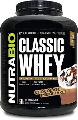 NUTRA BIO Classic Whey Protein - 5 Pounds