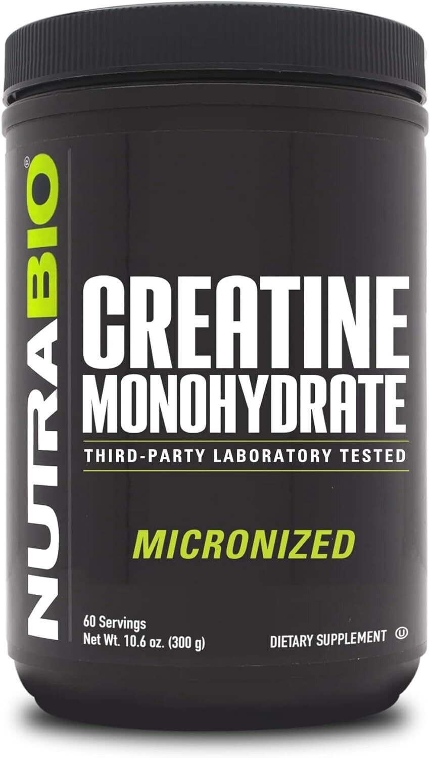 NUTRA BIO Creatine Monohydrate - 300 Grams 60 servings    SALE!  EXP.  12/2024
