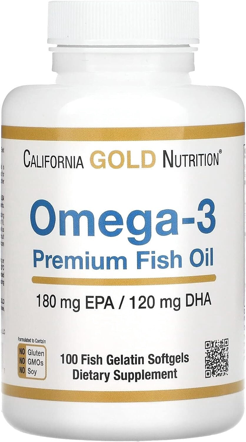 California Gold Nutrition Omega-3 Premium Fish Oil - 100Fish Gelatin Solfgels