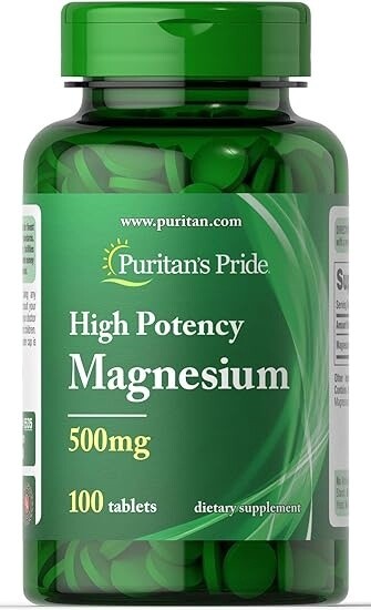 Puritan&#39;s Pride High Potency Magnesium 500mg- 100tabletes