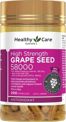 Healthy Care Grape Seed - 200 capsules