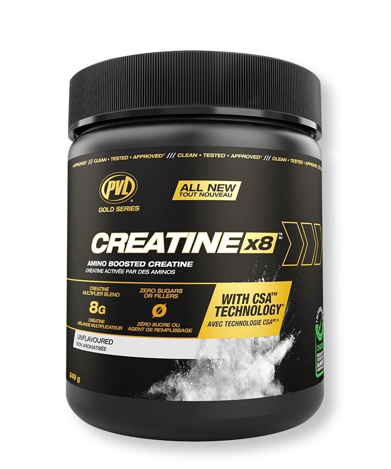 PVL Creatine X8 powder - 249g.(Unflavored) with BCAA