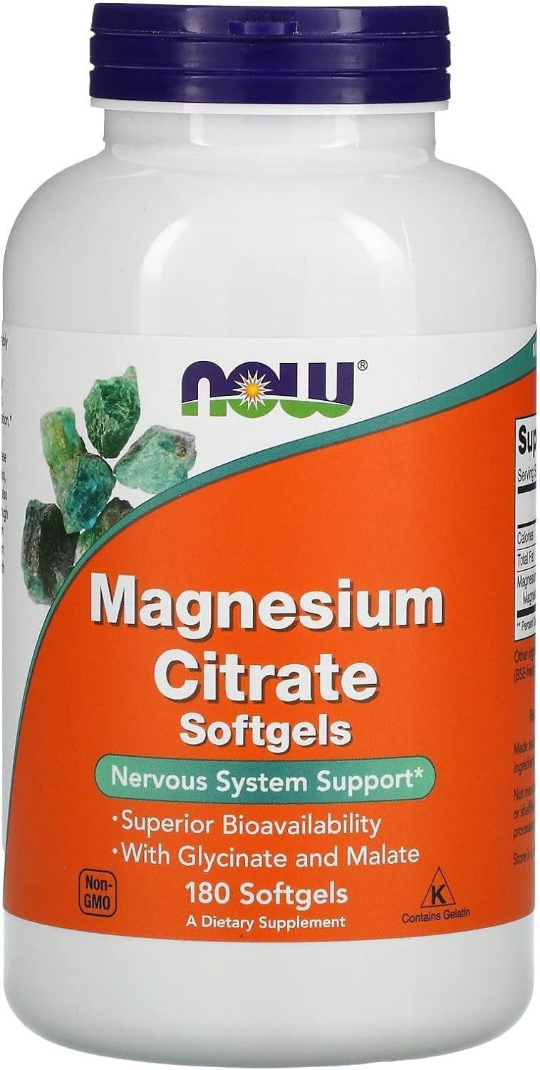 Now Magnesium Citrate  400 mg. -  180 solfgels