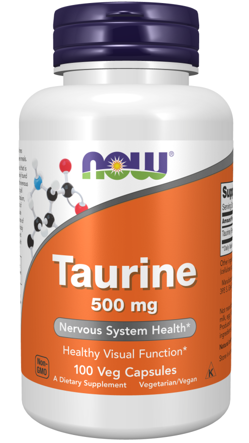 Now Foods Taurine 500 mg - 100 Capsules