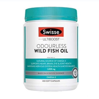 Swisse Ultiboost Wild Fish Oil 1,000 mg - 400 Solf Capsules