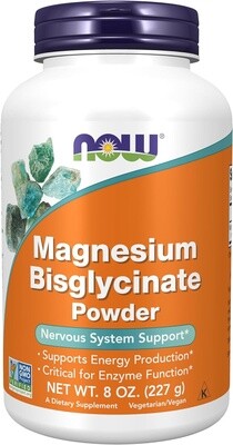 Now Magnesiumm Bisglycinate Powder 227g