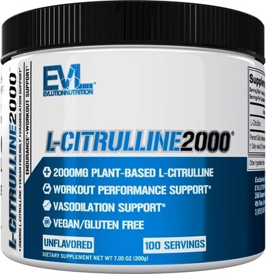EVL L-Citrulline Powder 200 g (Unflavored)