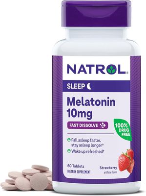 Natrol Melatonin 10 mg (Strawberry Flavor) - 60 Tablets