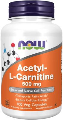 Now Foods Acetyl L-Carnitine 500 mg.- 100 Veg Capsules