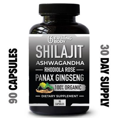 Fruiting Body Shilajit Ashwgandha 90 capsules