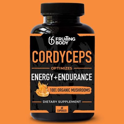 Fruiting Body Cordyceps 100% Oraganic Mushrooms  60 capsules
