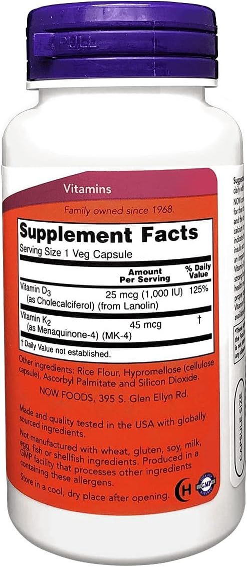 NOW Vitamin D-3 5000 IU 240 Softgels