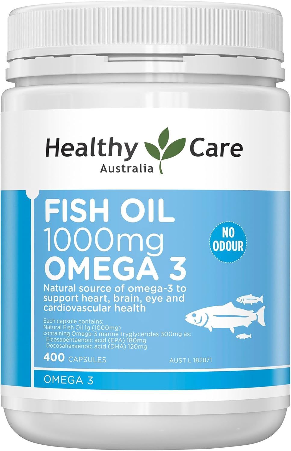 Healthy Care Fish Oil  1000mg.  400 solfgels capsules
