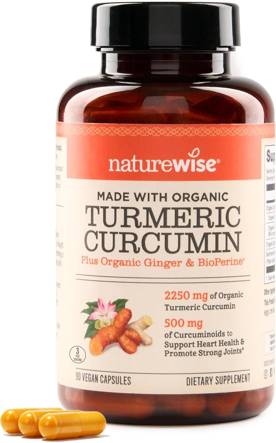 Naturewise  Turmeric  curcumin  90 vegan capsules