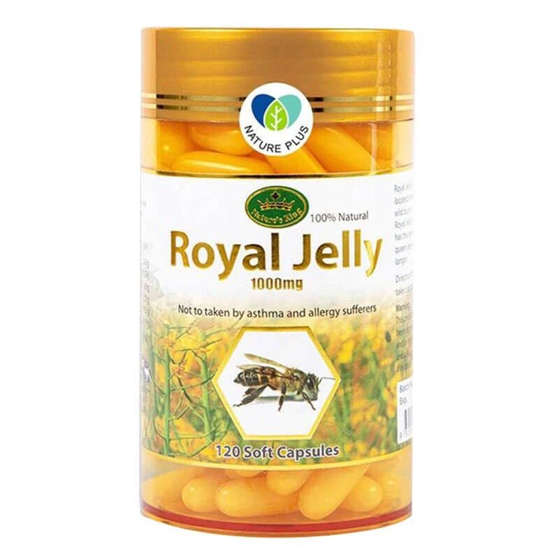 Nature King 100%  Natural Royal Jelly  1000 mg.   120 solfgels capsules