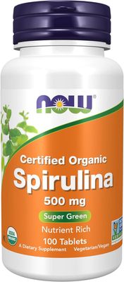Now  Spirulina  500 mg.  100 Tablets