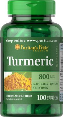 Puritan&#39;s  Pride  Turmeric    800 mg.     100 Capsules